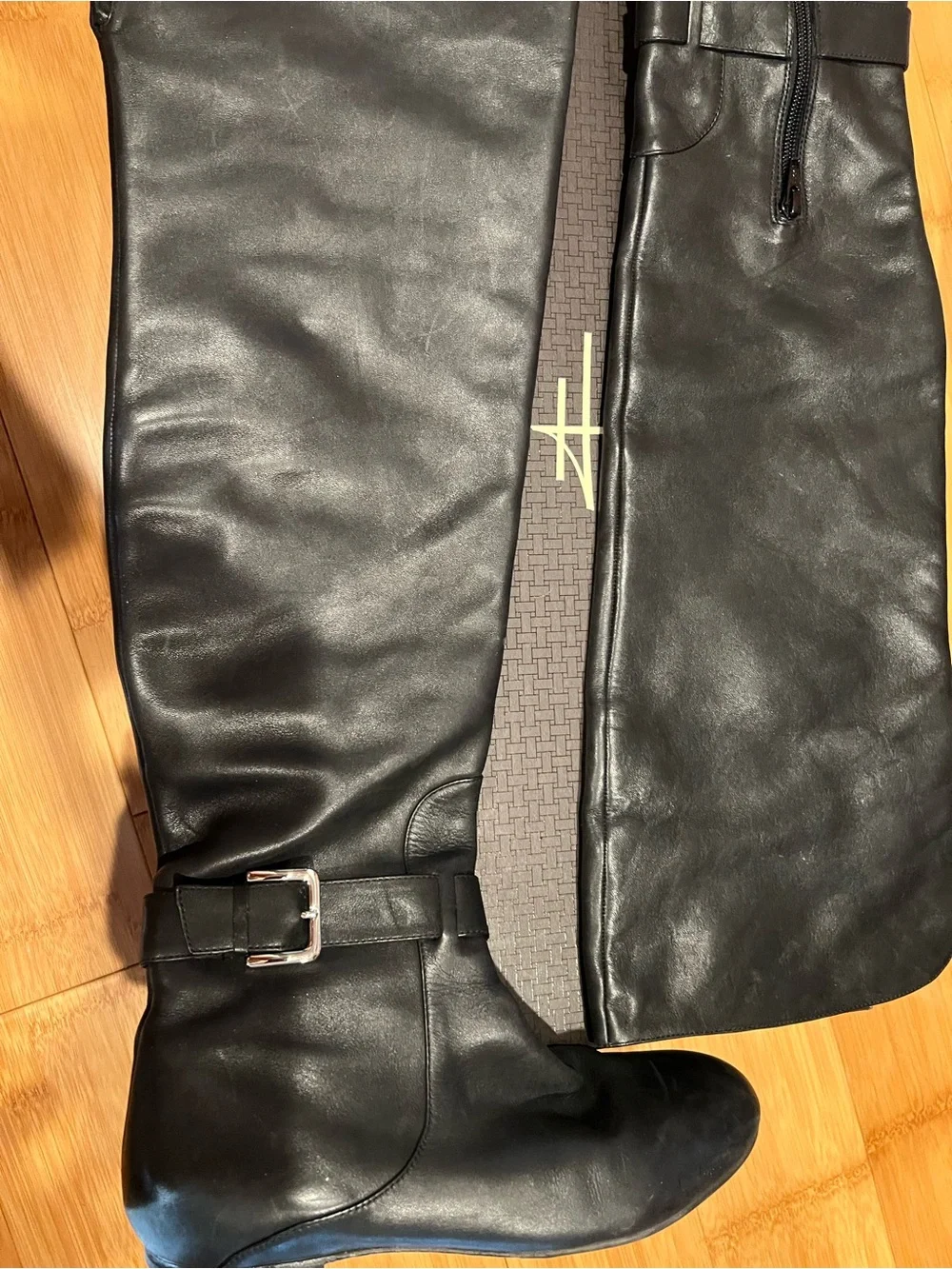 Cole Haan Black Leather Over-the-Knee Boots